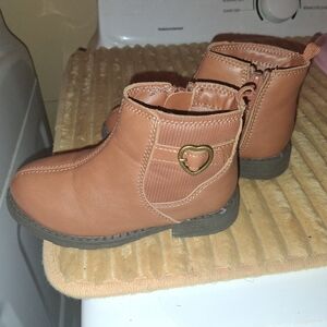 Carter's Brown Kids Boots with Heart Detail